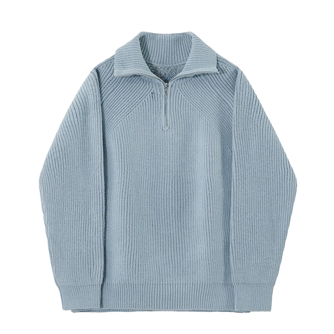 Langston | Azure quarter-zip sweater