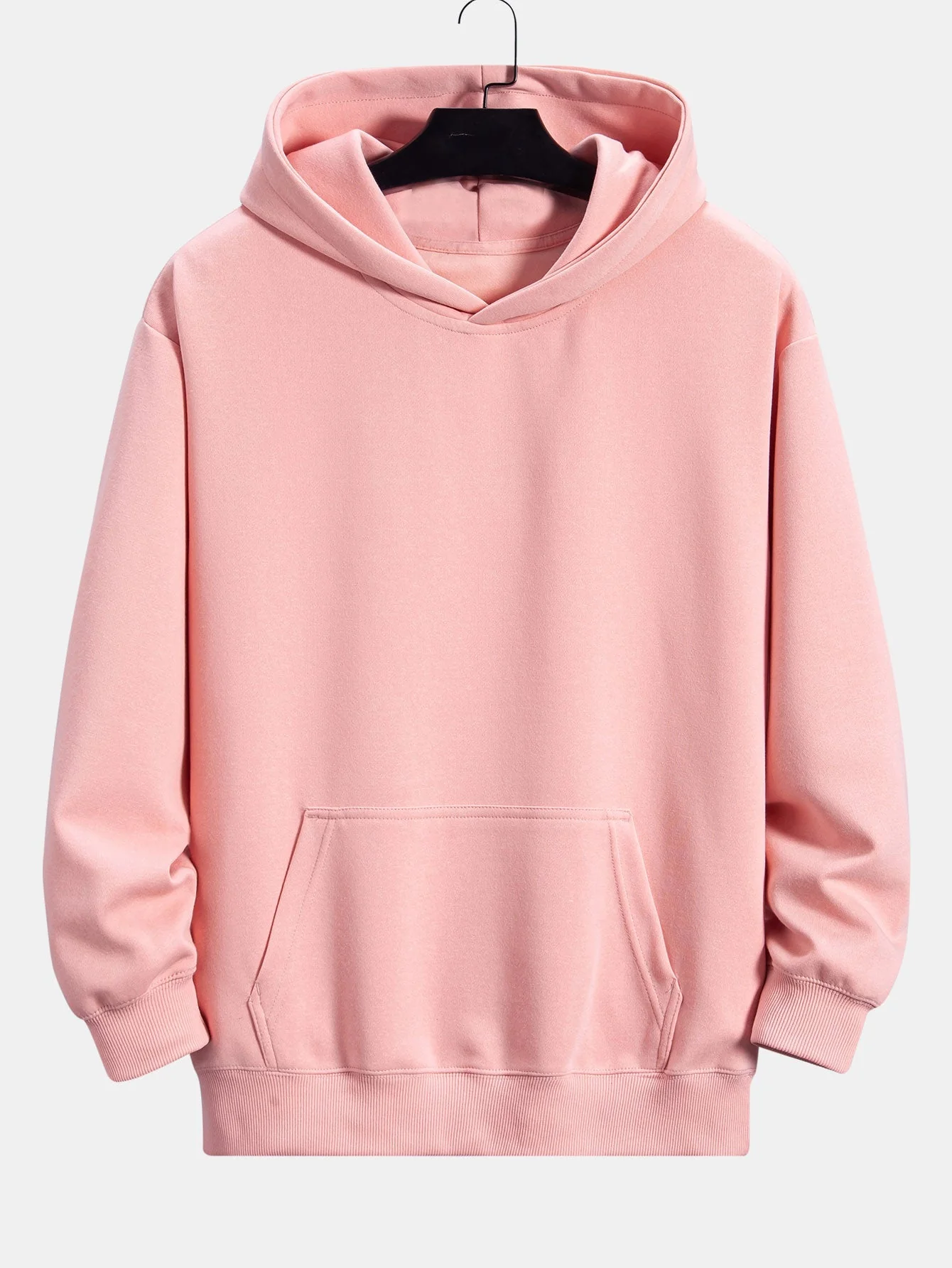 Larry | Plum Blossom And Crane Back Print Relax Fit Hoodie - Image 13