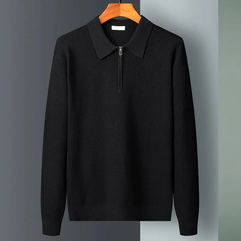 Latif® | Waffle Half-Zip Polo - Image 2