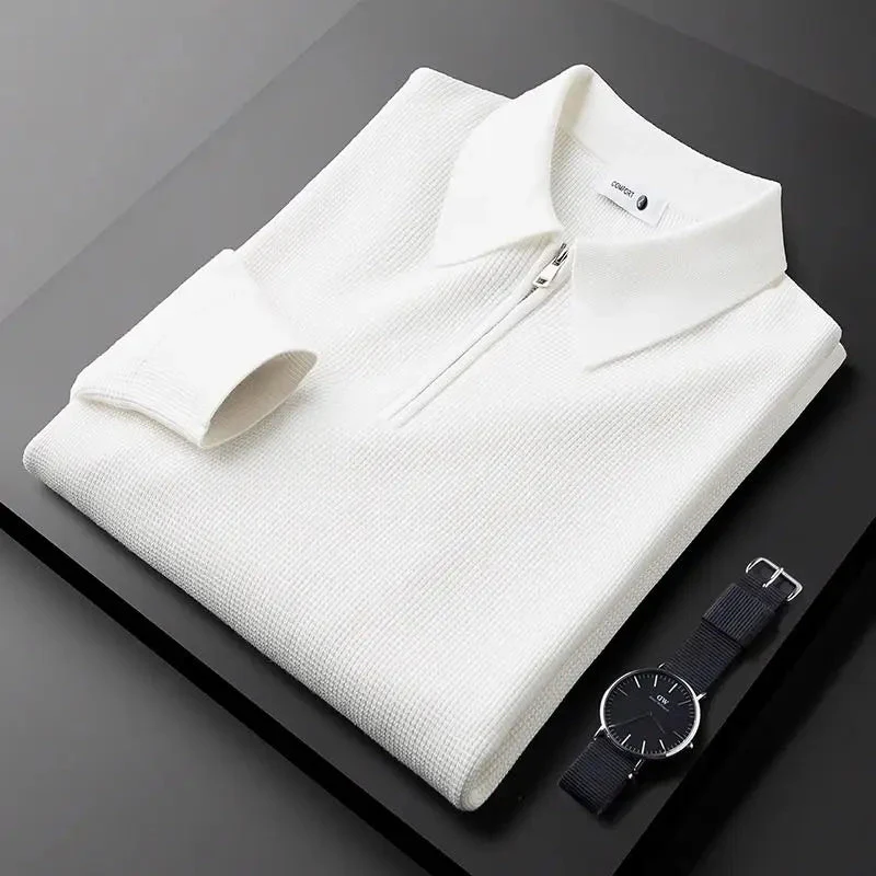Latif® | Waffle Half-Zip Polo - Image 4