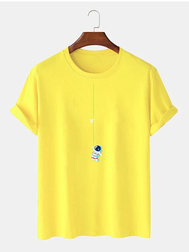Leandro® | Astronaut On A String Print T-Shirt - Image 11