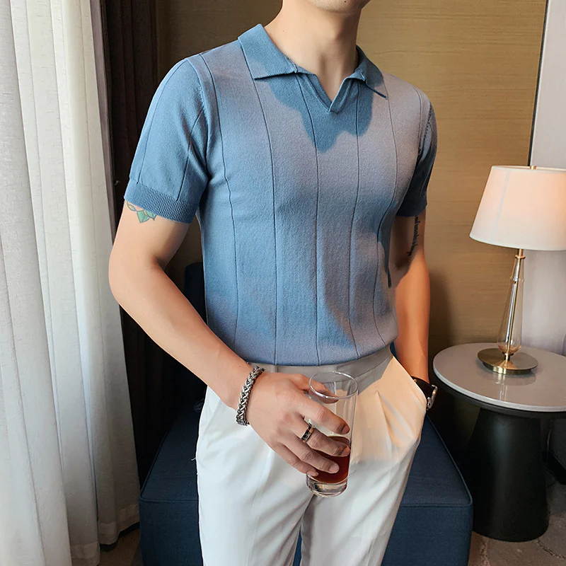 Leith® | Slimfit Fashion Knit Short Sleeve Shirt - Image 2