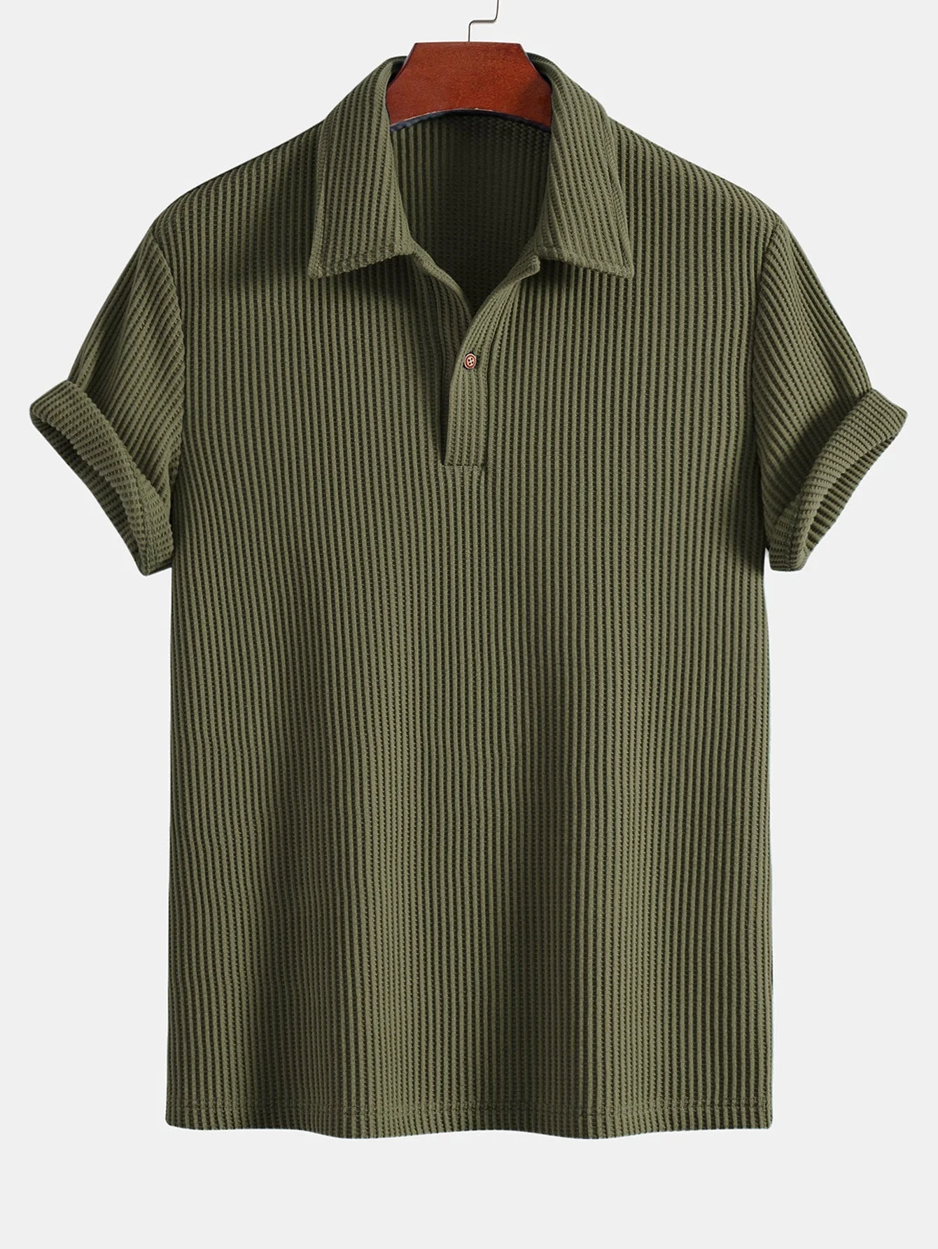 Leo | Short Sleeved Waffle Polo - Image 13