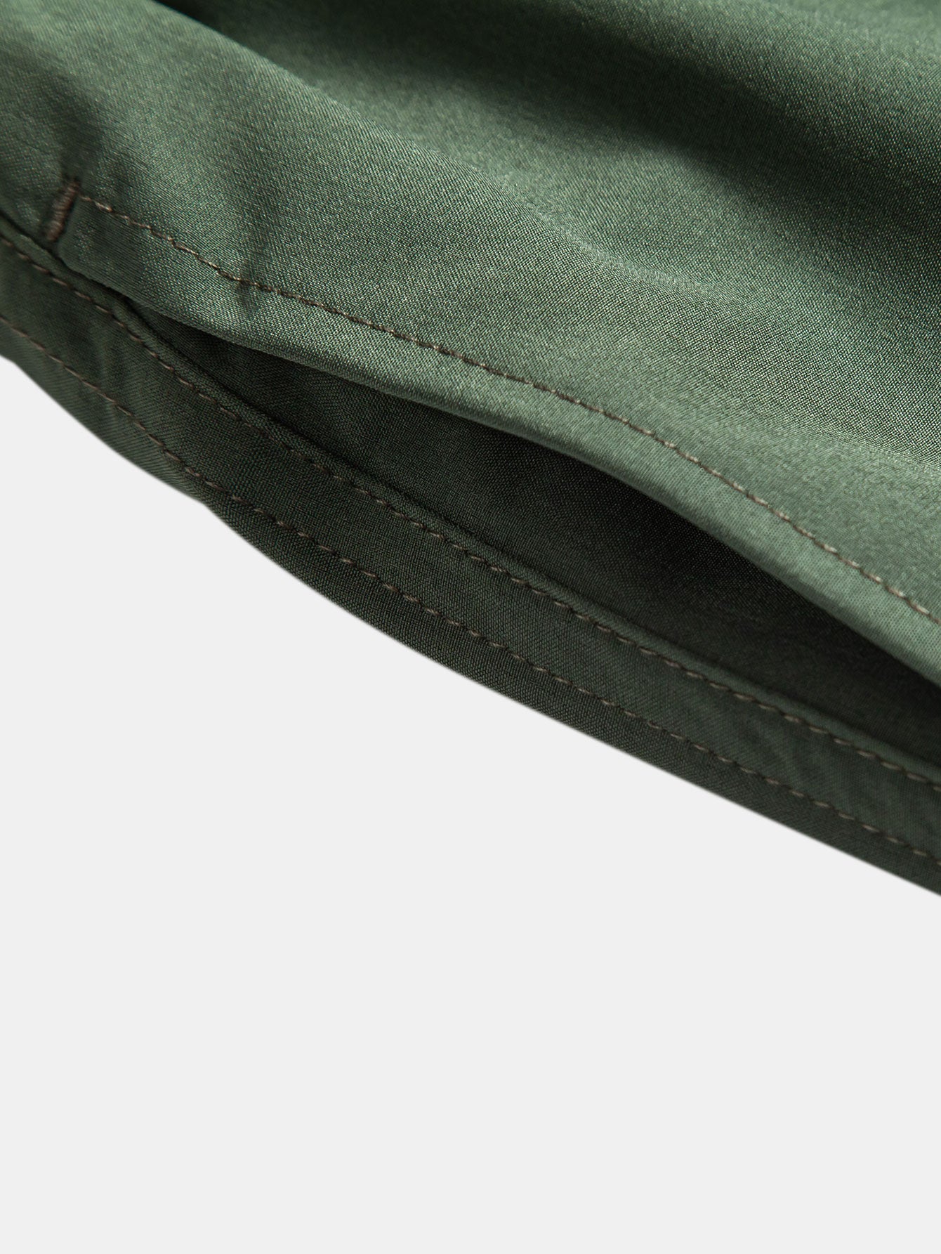 Leon® | Tropical Tiki Bigfoot Print Button Up Shirt & Solid Drawstring Swim Shorts - Image 11