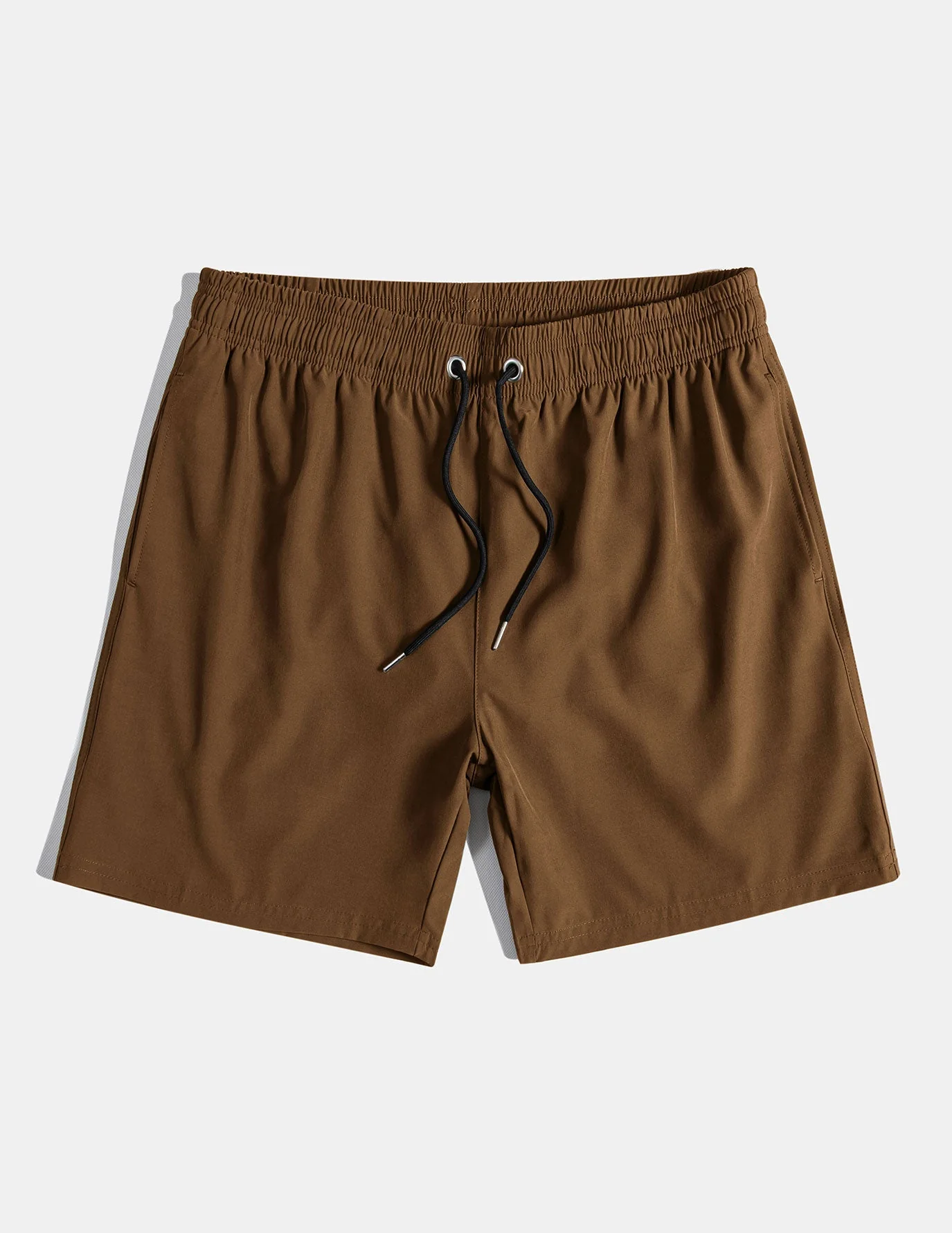 Leon® | Tropical Tiki Bigfoot Print Button Up Shirt & Solid Drawstring Swim Shorts - Image 7