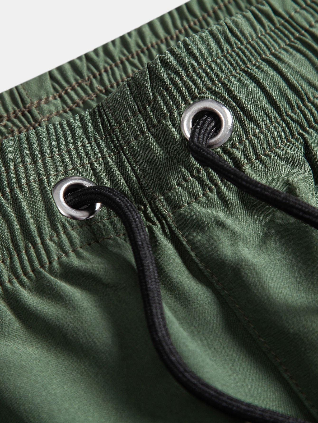 Leon® | Tropical Tiki Bigfoot Print Button Up Shirt & Solid Drawstring Swim Shorts - Image 9