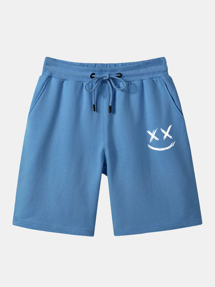Leoncio® | Smiley Print Mid Length Shorts - Image 4