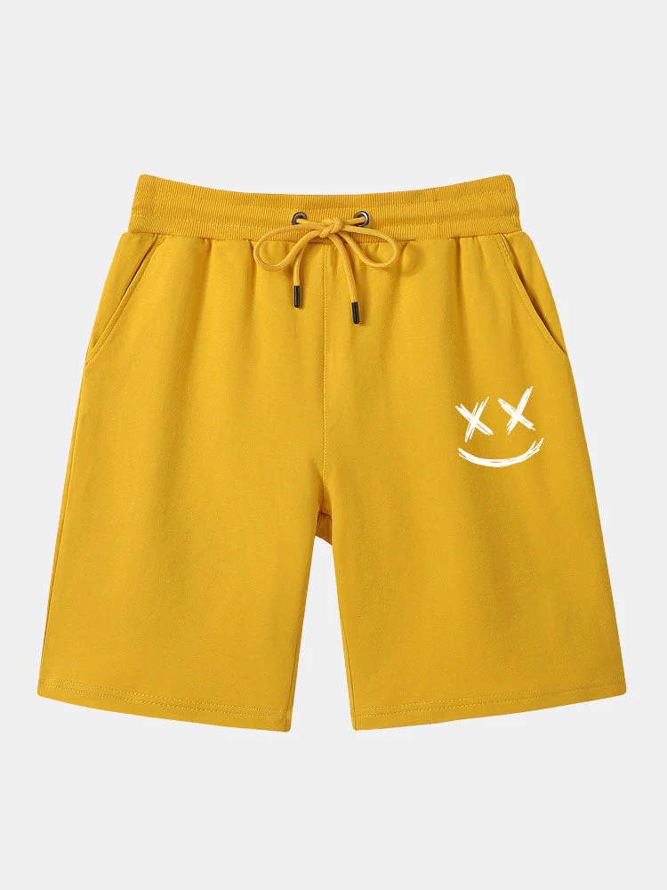 Leoncio® | Smiley Print Mid Length Shorts - Image 7
