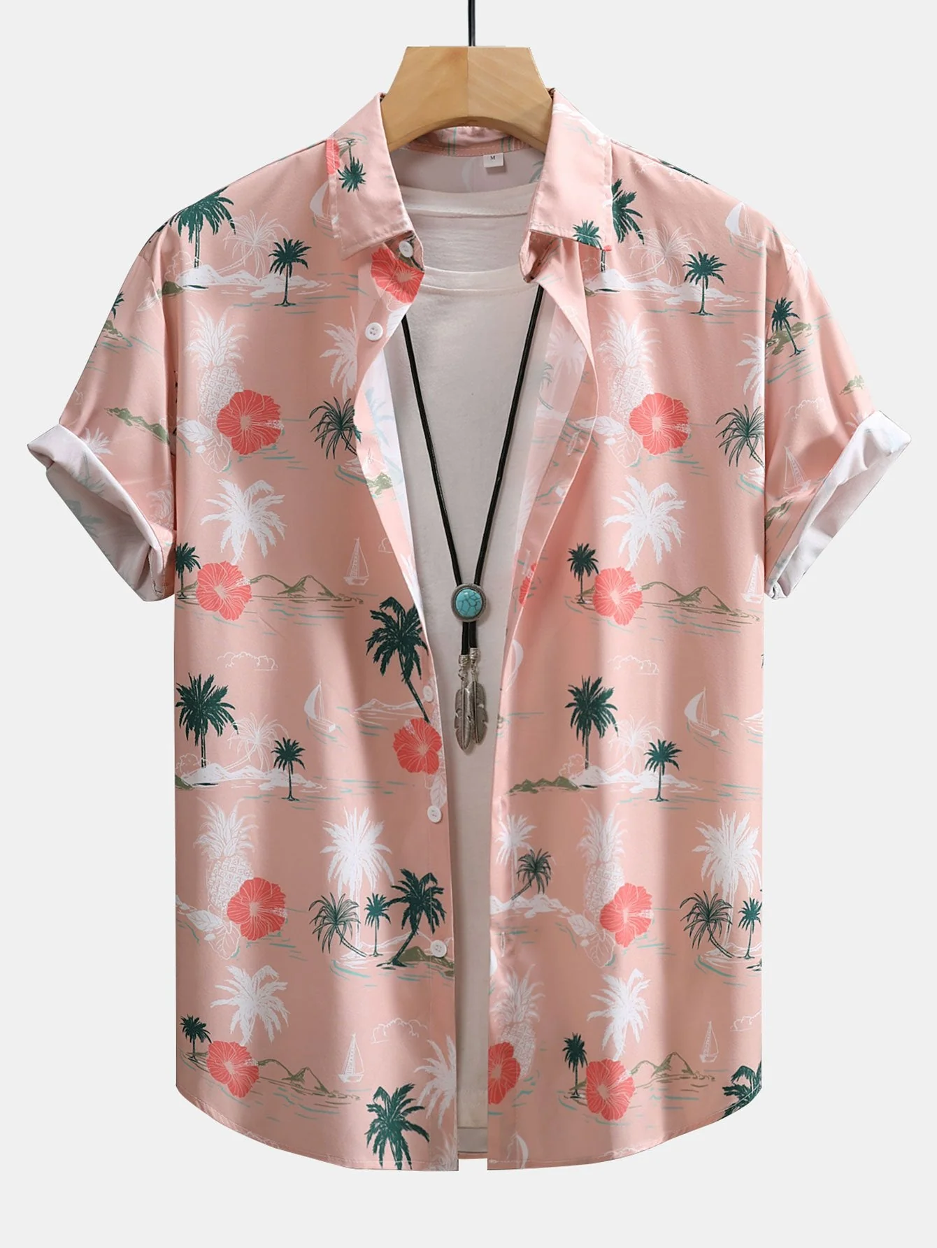 Lewis® | Tropical Plants Print Button Up Shirt