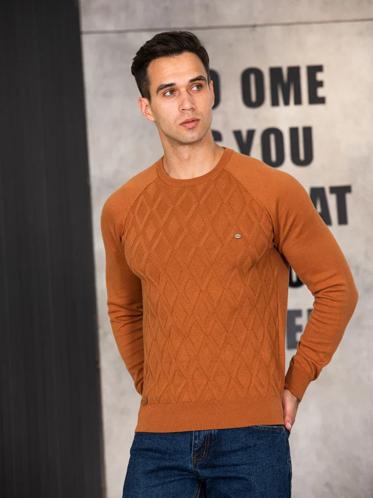Liam® | Men'S Sweater With Checked Design - Image 10