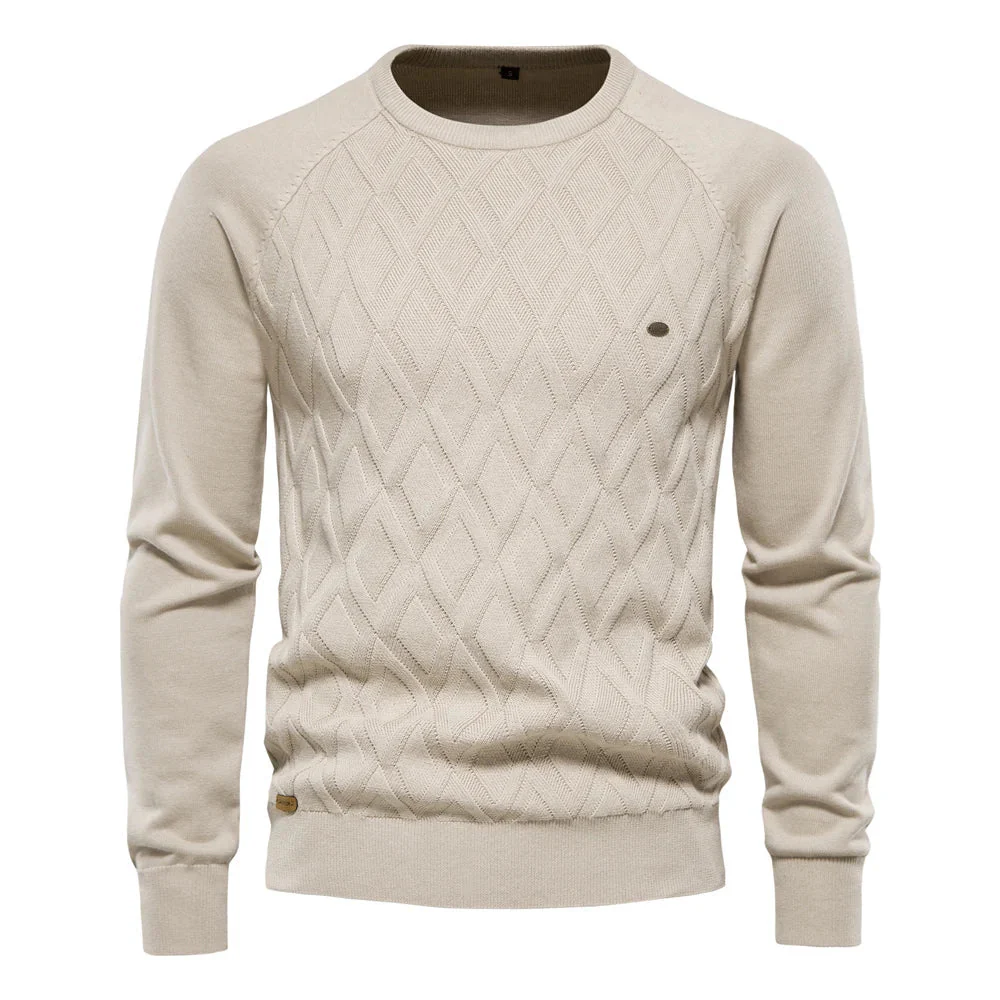 Liam® | Men'S Sweater With Checked Design - Image 2