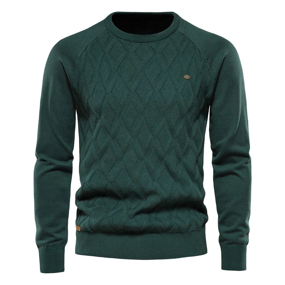 Liam® | Men'S Sweater With Checked Design - Image 3