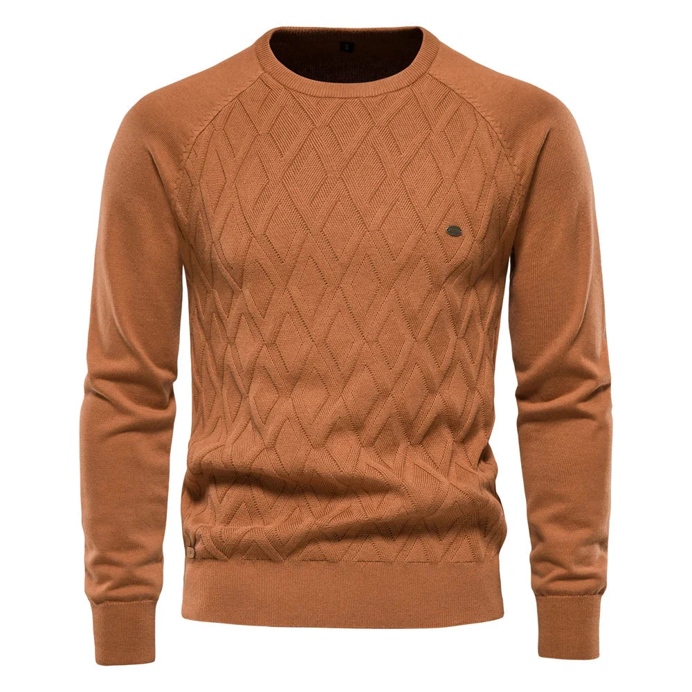 Liam® | Men'S Sweater With Checked Design - Image 5