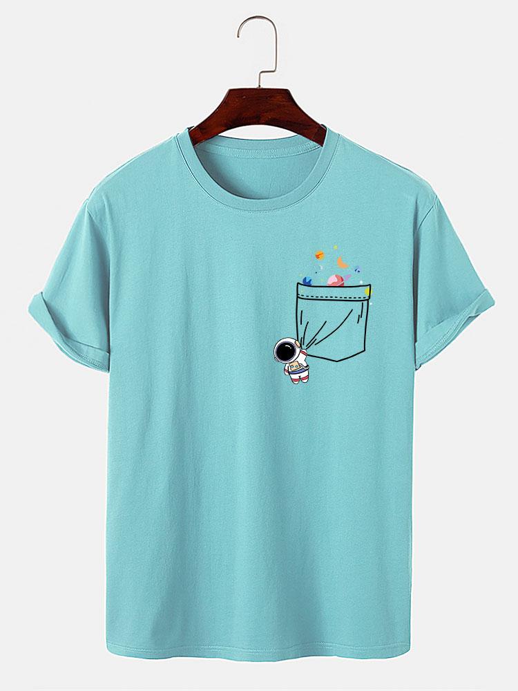Lino® | Astronaut Space Pocket Print T-Shirt - Image 6