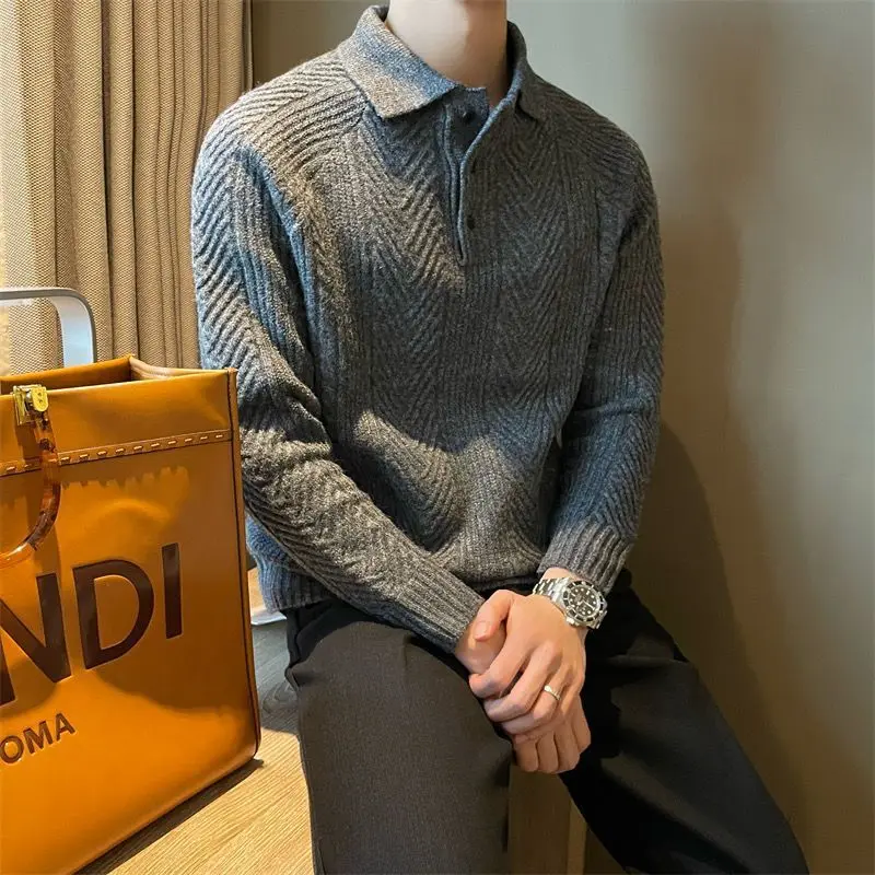 Lisandro® | Collar Long Sleeve Sweater - Image 3
