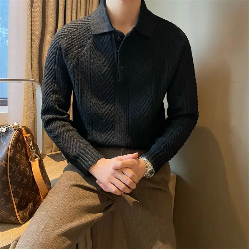 Lisandro® | Collar Long Sleeve Sweater - Image 6