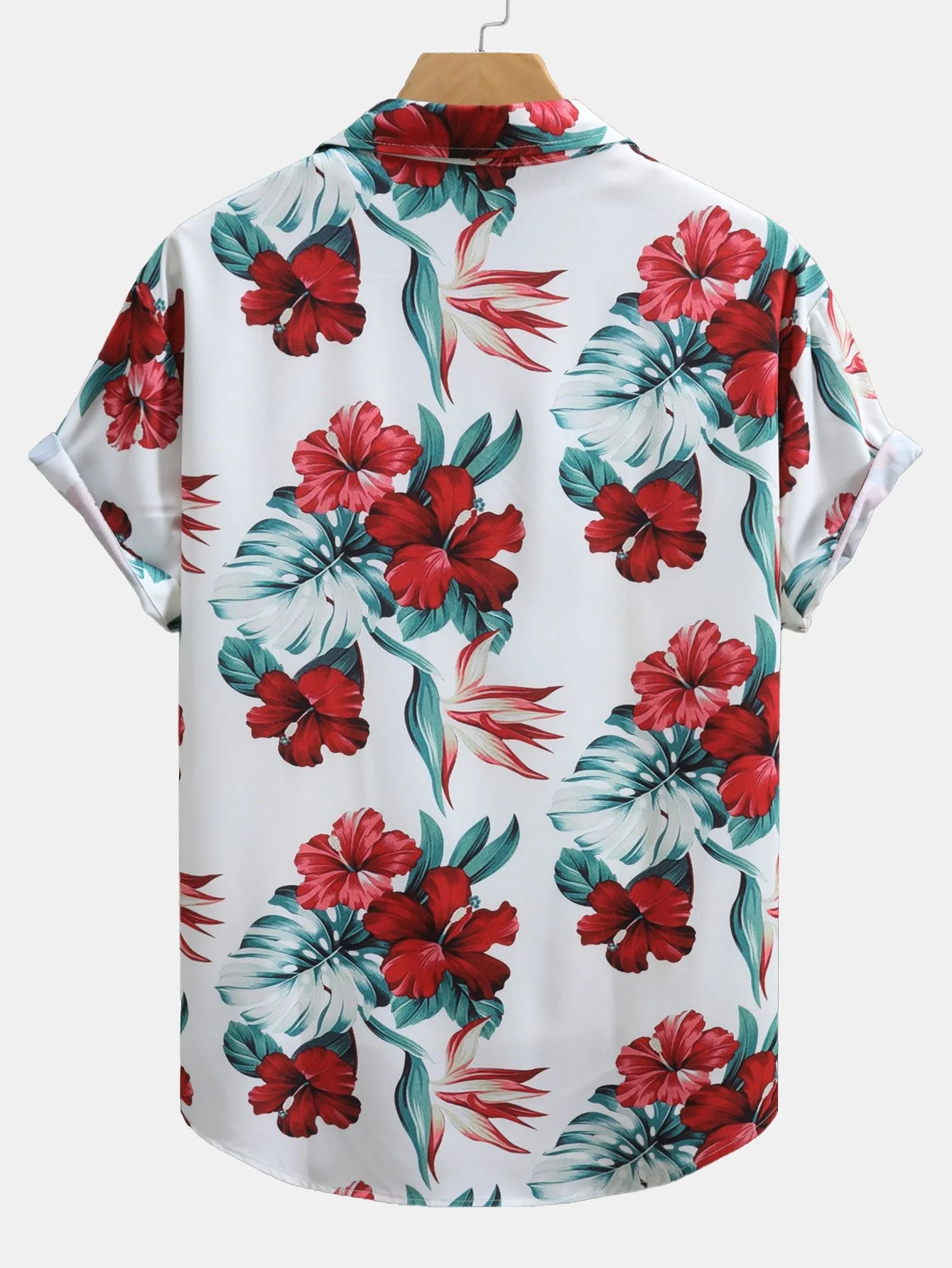 Logan® | Tropical Floral Print Button Up Shirt & Swim Shorts - Image 3
