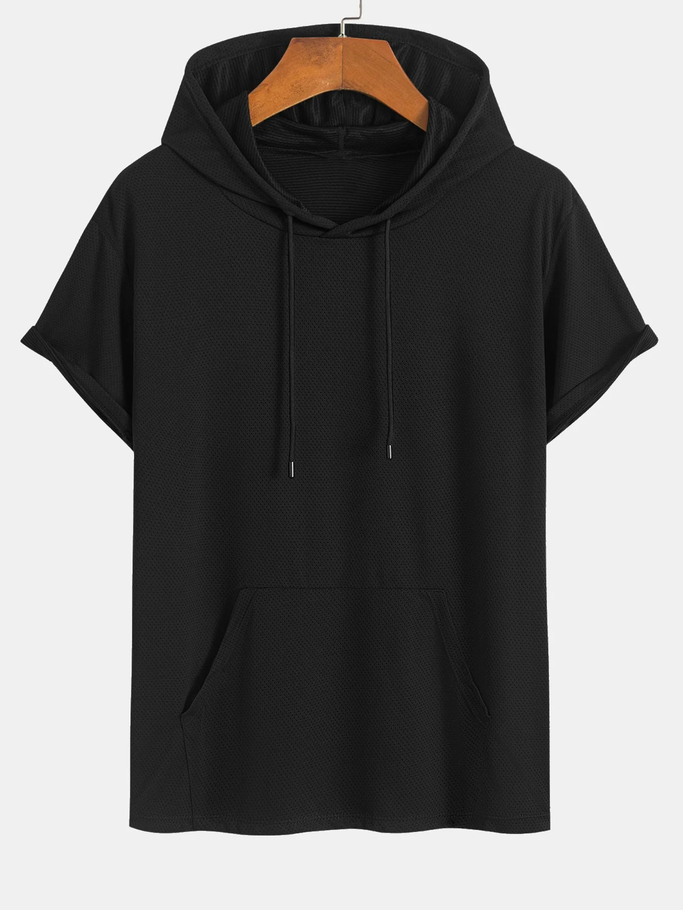 Lucas® | Athletic Mesh Kangaroo Pocket Hooded T-Shirt - Image 3