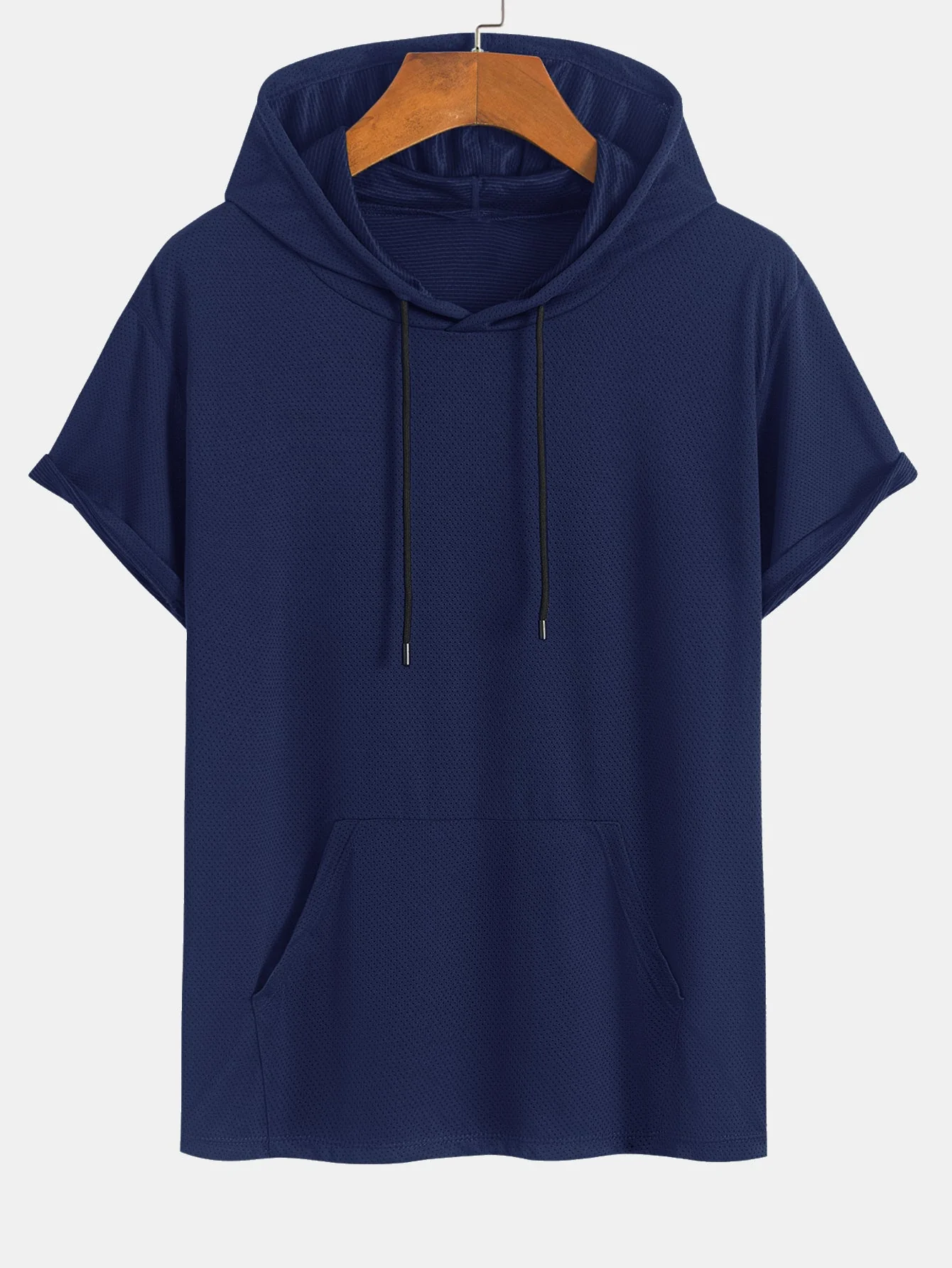 Lucas® | Athletic Mesh Kangaroo Pocket Hooded T-Shirt - Image 7