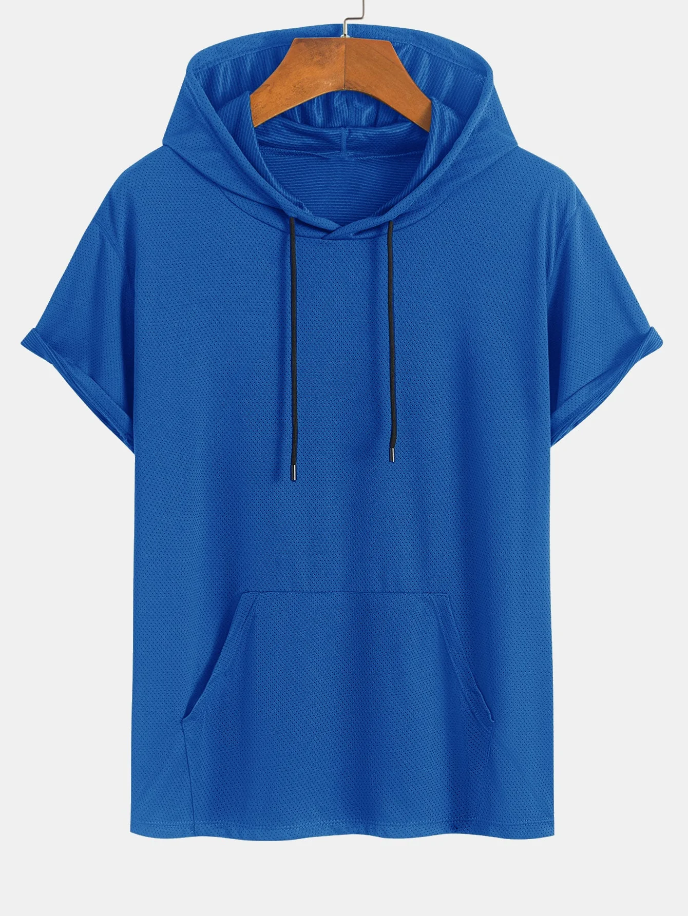 Lucas® | Athletic Mesh Kangaroo Pocket Hooded T-Shirt - Image 9