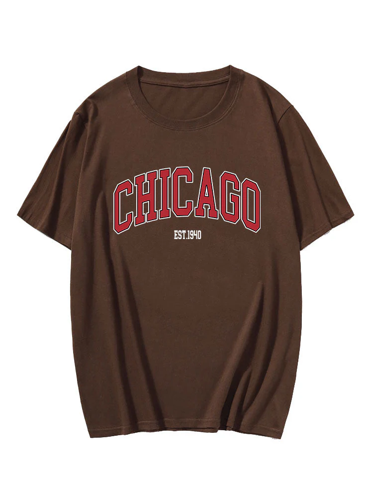 Lucas® | Chicago Letter Print T-Shirt - Image 4