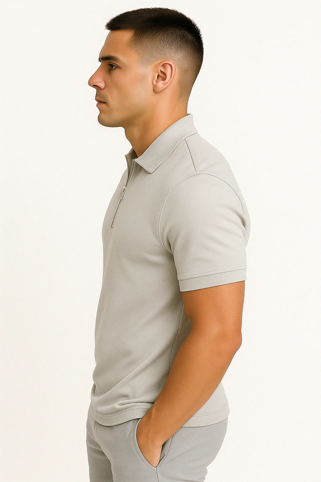 Lucian® | Modern Polo With Half Zip - Image 9