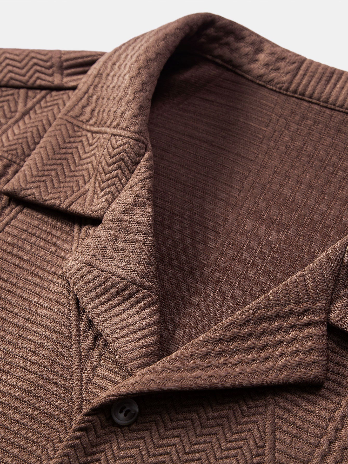 Luciano® | Short Sleeve Cuban Shirt With Geometric Texture - Image 8