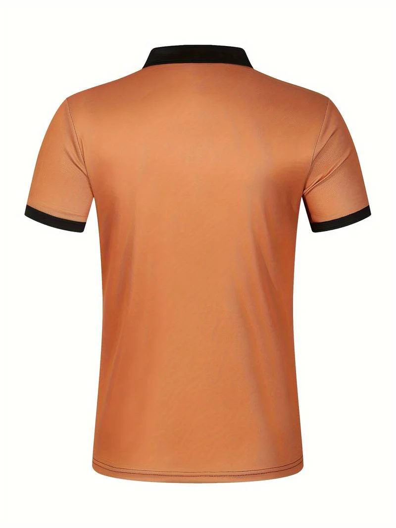 Lucie® | Casual Short Sleeve Stripe Polo Shirt For Men - Image 10