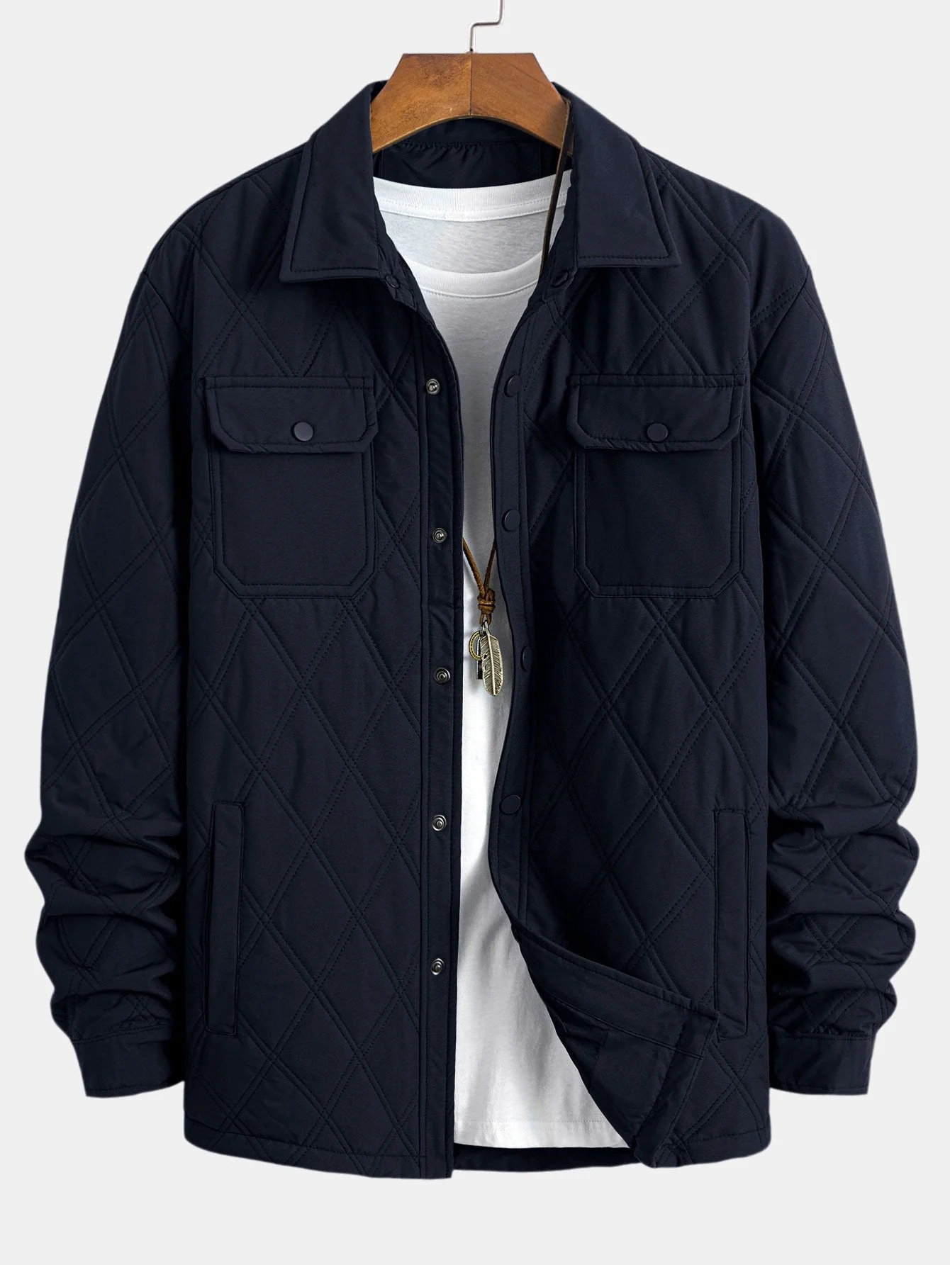 Luis® | Embroidered Style: Quilt Shirt With Buttons - Image 7