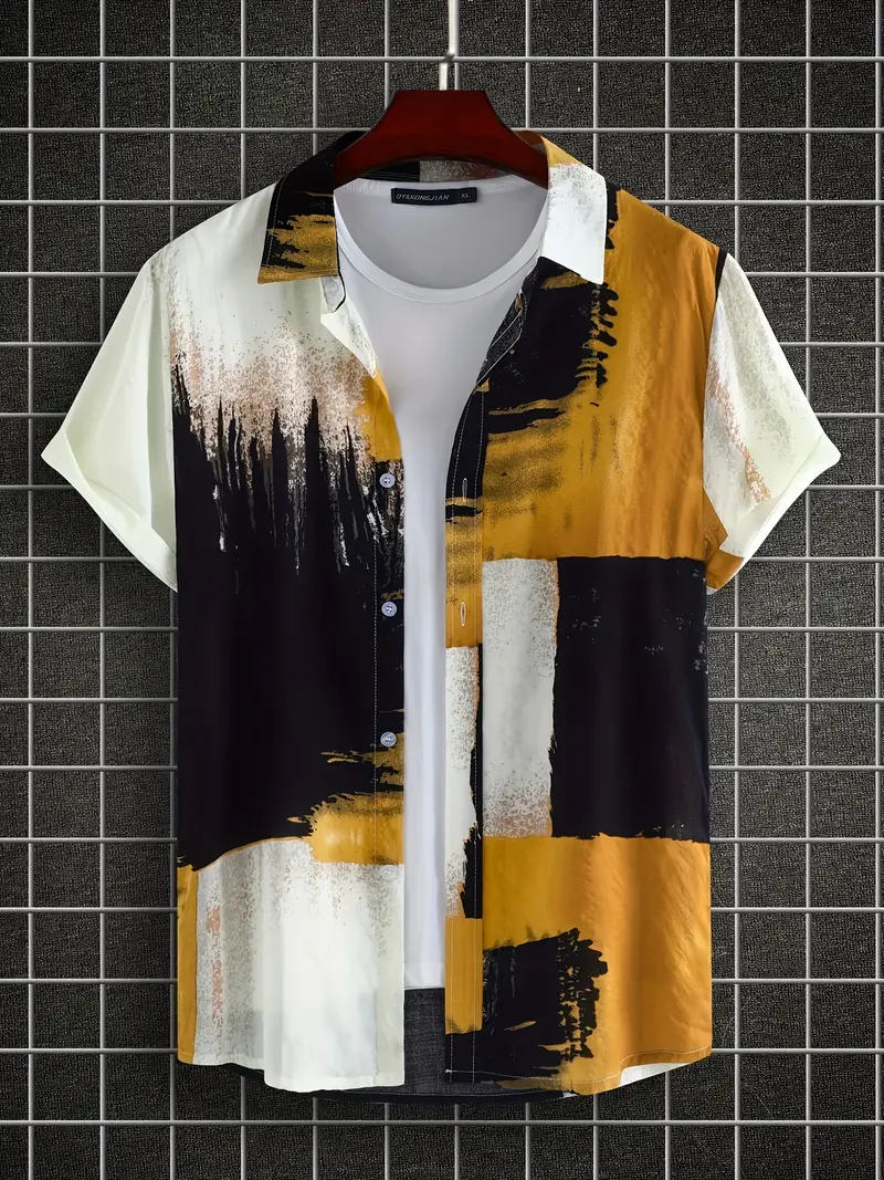 Lyda® | Casual Short-Sleeved Shirt With Various Patterns For Men - Image 7