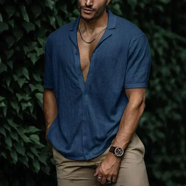 Machelle® | Attractive Cut Paired With Summery Comfort: Summery Linen Men'S Shirt - Image 8