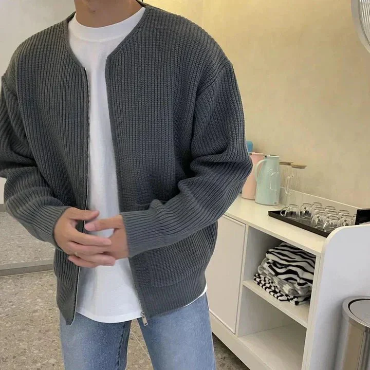 Malcom® | Men’s Cardigan With Zip Front - Image 2