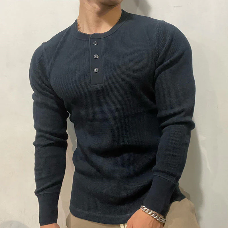 Malik | HENLEY MUSCLE SHIRT - Image 6