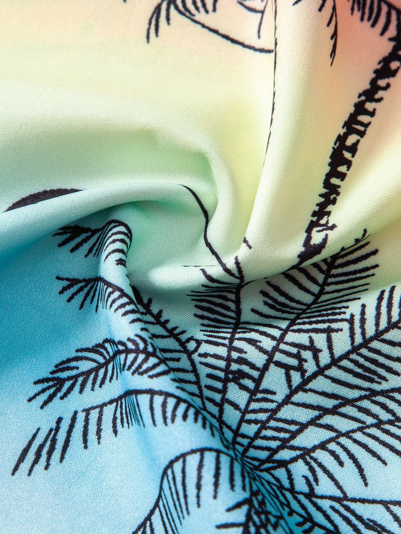 Manlio® | Palm Tree Seagull Print Button Up Shirt - Image 5