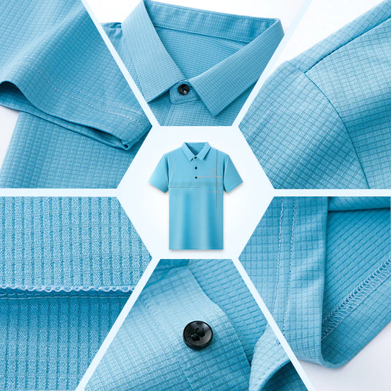 Manuel® | Men'S Loose, Cool, Breathable Lapel Collar T-Shirt - Image 7