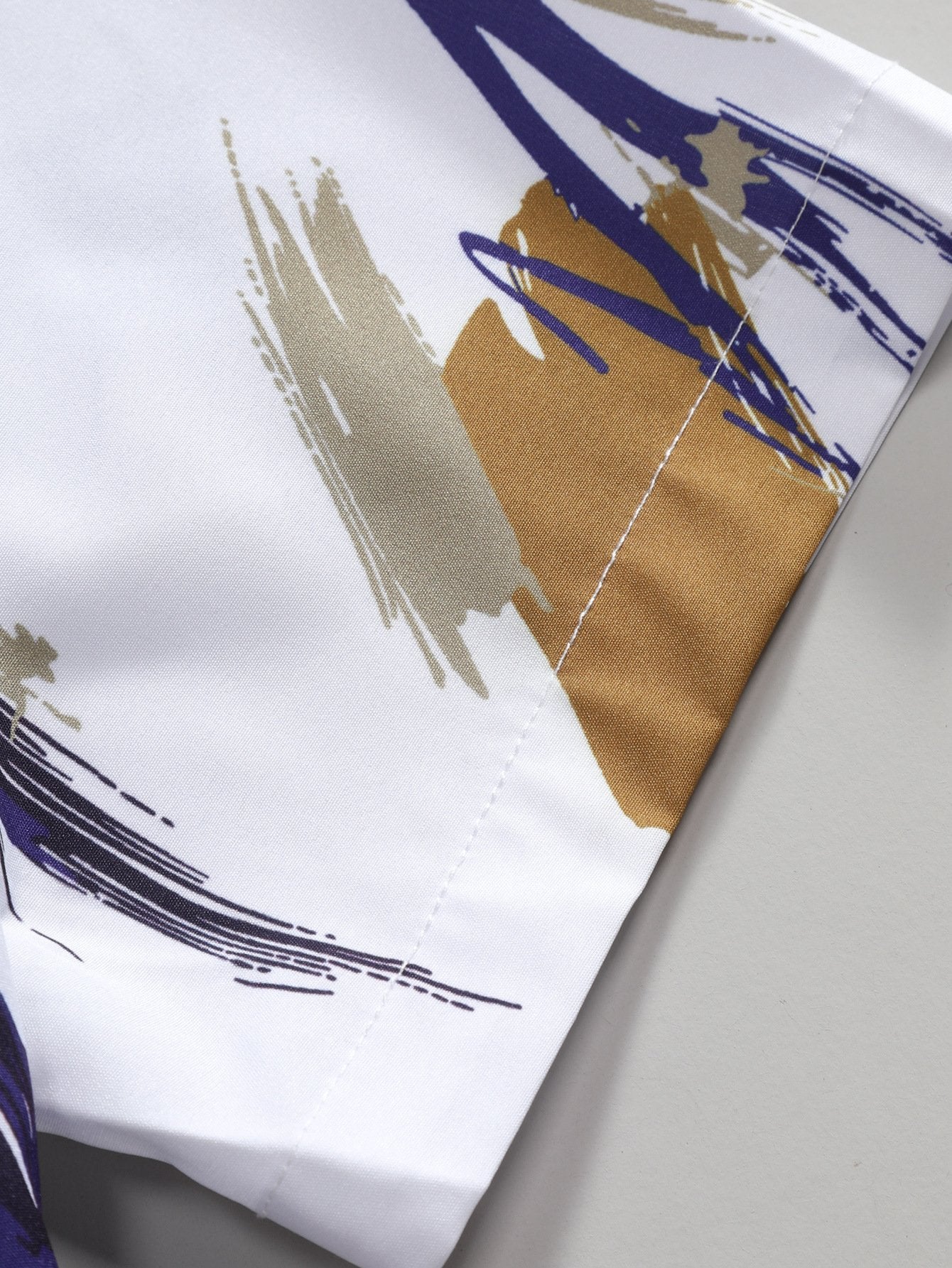 Marcelo® | Brushstroke Print Button Up Shirt - Image 3