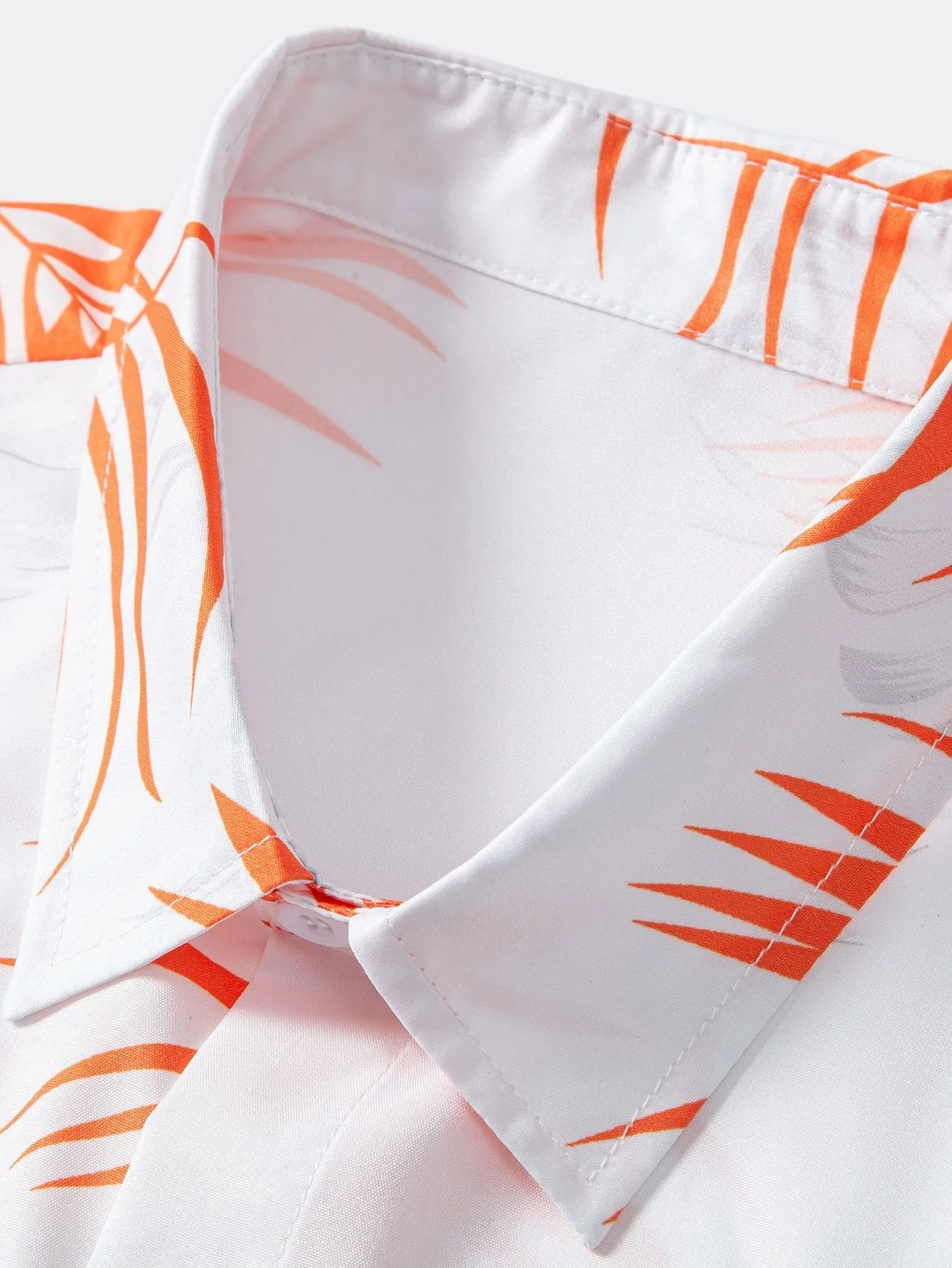 Marino® | Leaf Print Button Up Shirt & Man Mid Length Drawstring Swim Shorts - Image 5