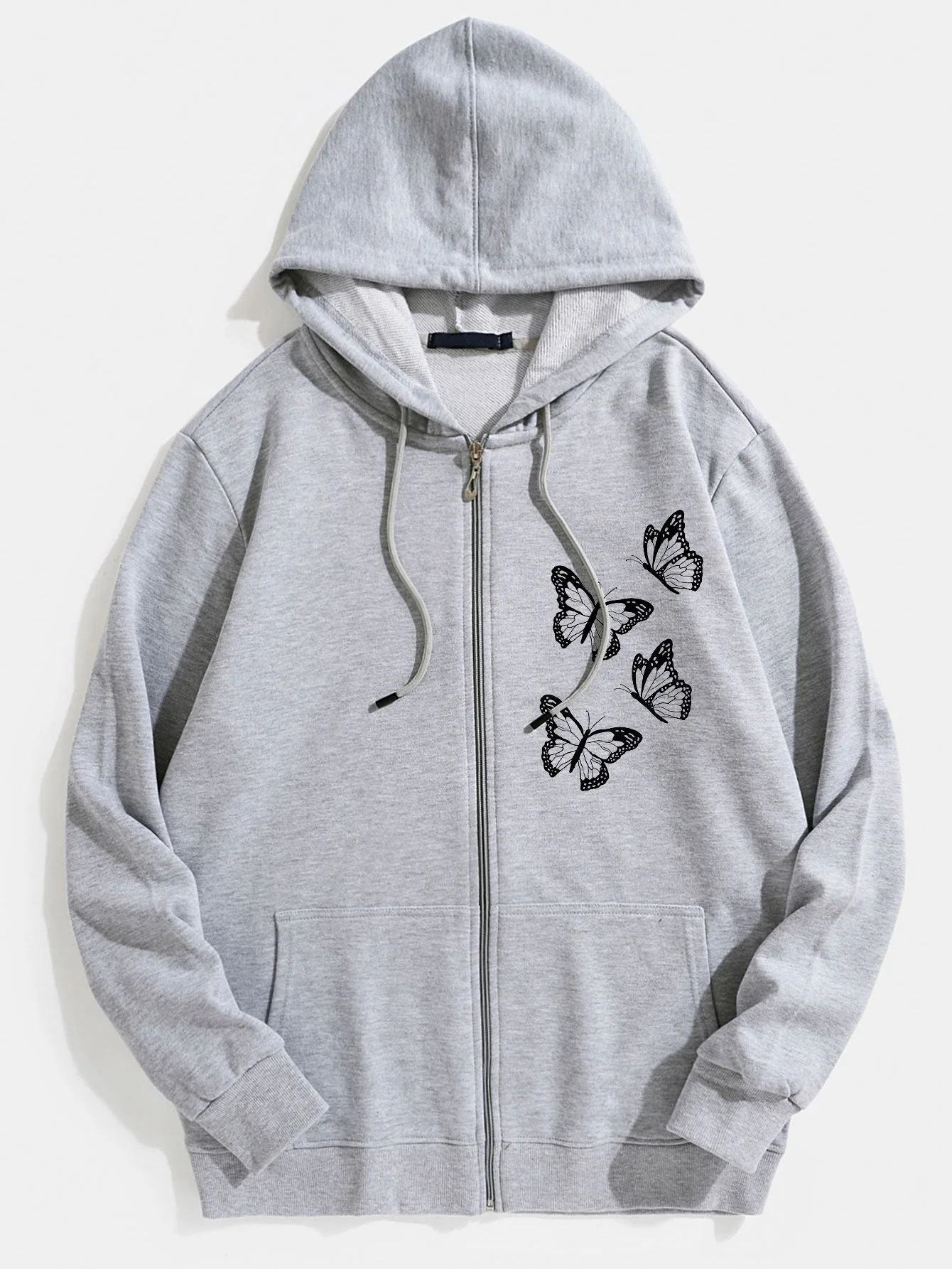 Mark | Butterfly Print Zip Through Hoodie
