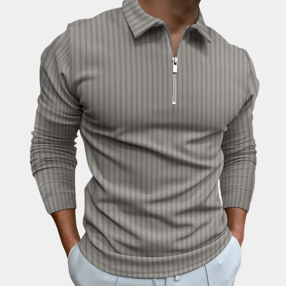 Matías® | Long Sleeve Shirt With Zip For Men - Image 2