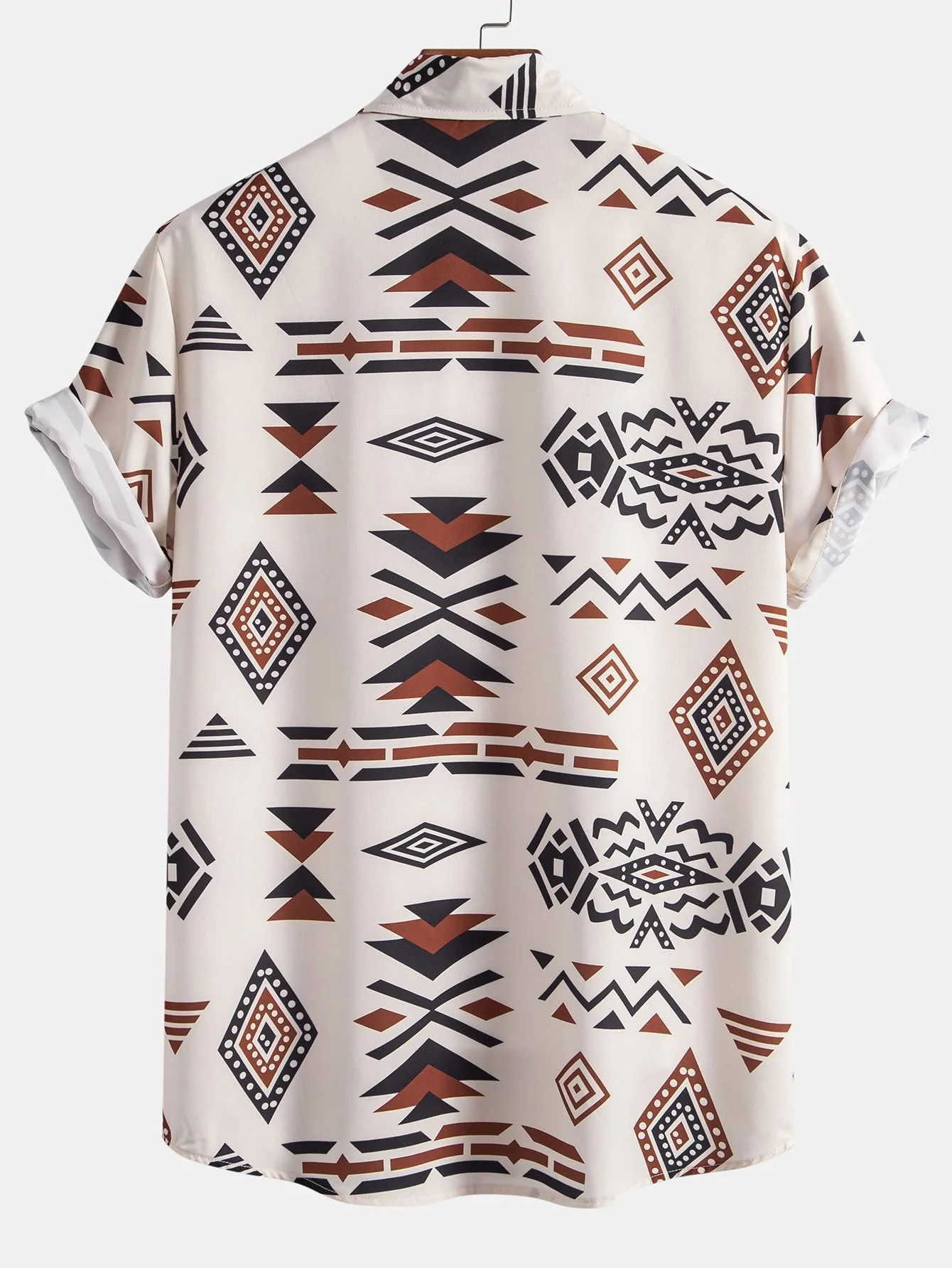 Maximiliano® | Aztec Geometric Print Shirt & Swim Shorts - Image 3