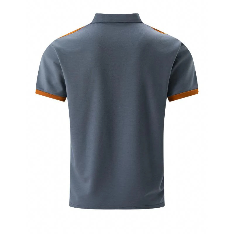 Men's Colorblock Chest Pocket Lapel Cotn Blend Short Sleeve Polo Shirt - Image 2