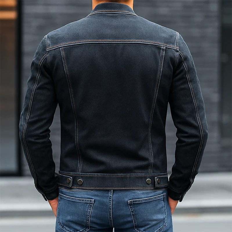 Men's Vine Washed Baseball Collar SliFit DeniJacket