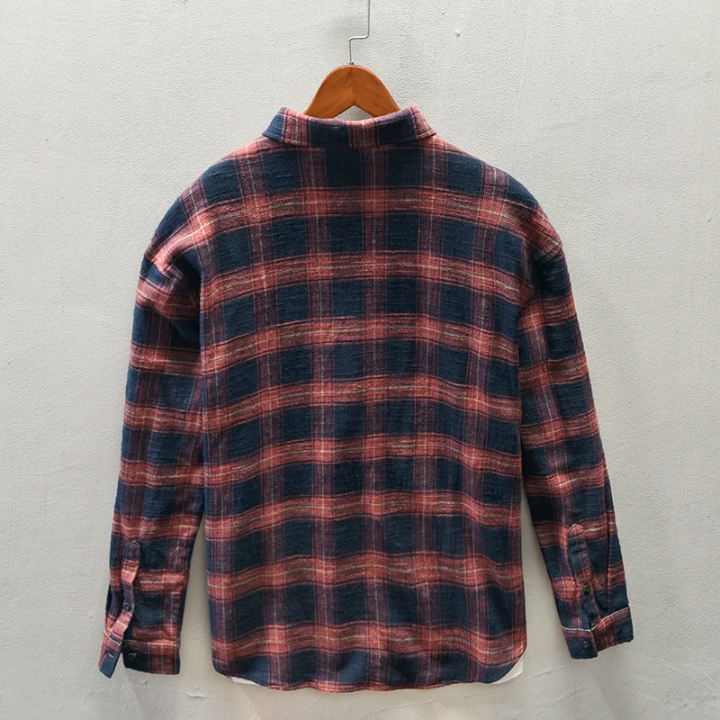 Mikhail | Classic long-sleeved plaid shirt - Image 3