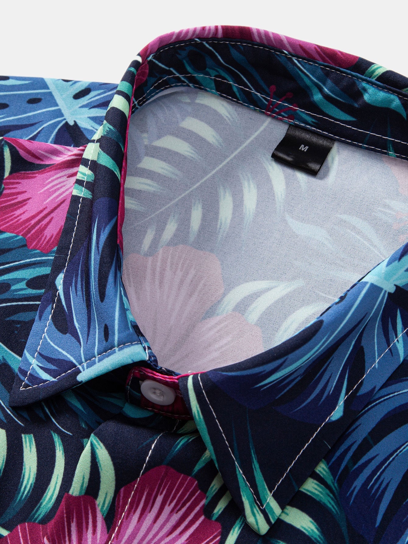 Mitchell® | Tropical Flowers Print Button Up Shirt & Drawstring Swim Shorts - Image 10