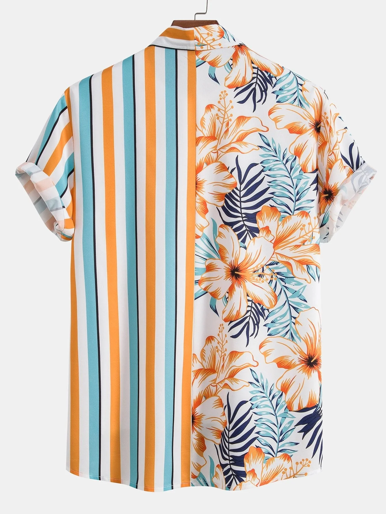 Morris® | Tropical Stripe Panel Shirt & Swim Shorts - Image 4