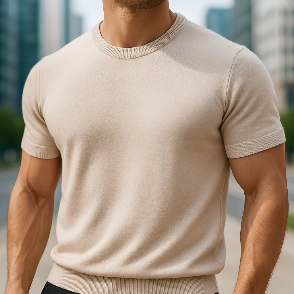 Neal® | Luxury Wool Cashmere T-Shirt - Image 4