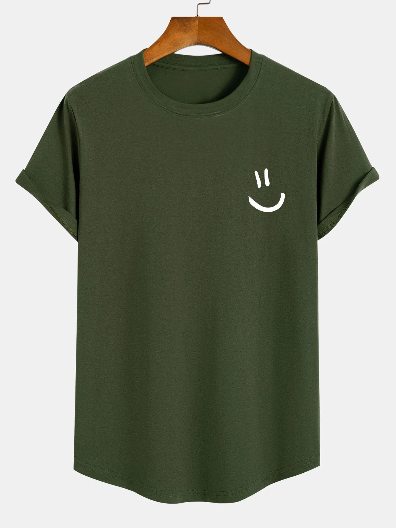 Nolan® | Smiley Print Cotton Arc Hem T-Shirt - Image 5