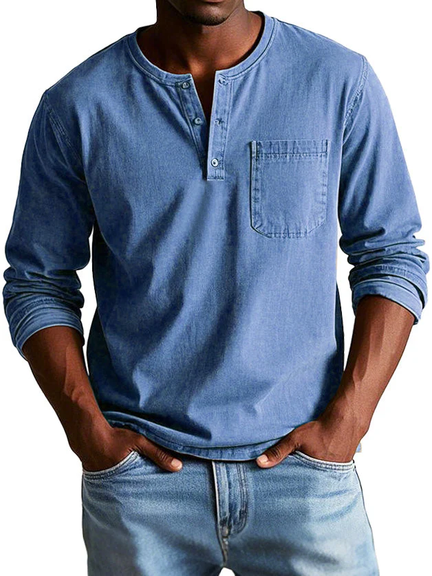 Ozias | Denim shirt with pocket