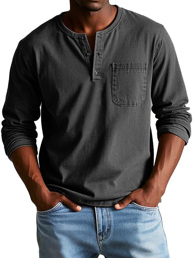 Ozias | Denim shirt with pocket - Image 5