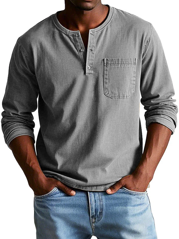 Ozias | Denim shirt with pocket - Image 6